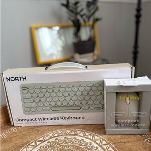 North Compact Wireless Keyboard and Heyday Mouse Set Bundle
